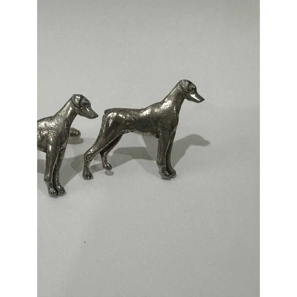 Doberman Pinscher Cufflinks - English Handcrafted Pewter